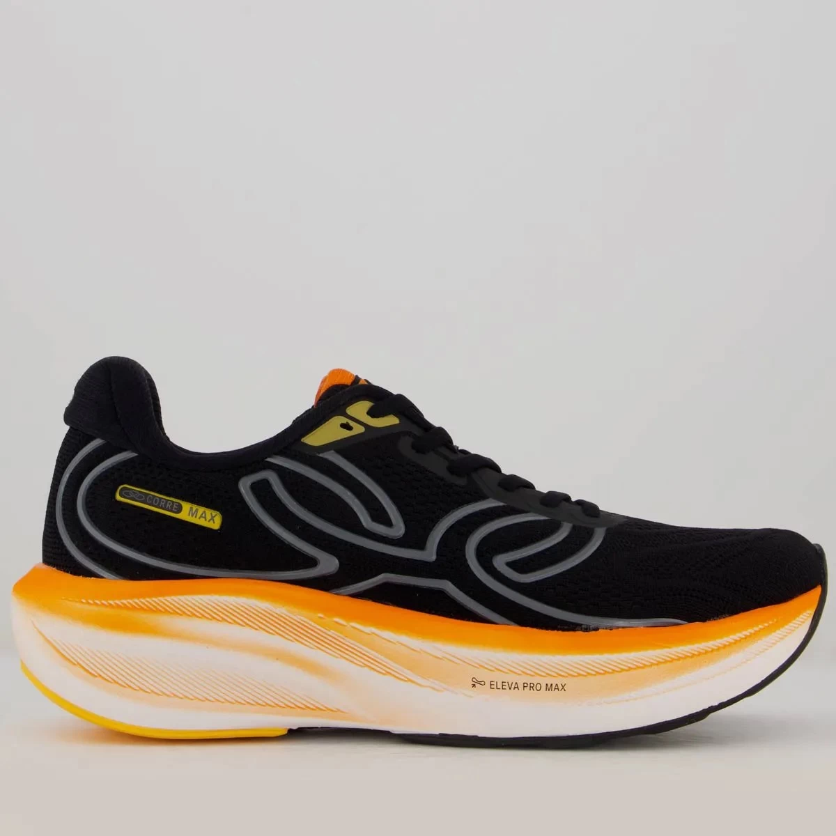 CALZADO OLYMPIKUS CORRE MAX(NEGRO-NARANJA)1188